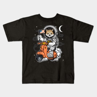 Astronaut Scooter Dogelon Mars ELON Coin To The Moon Crypto Token Cryptocurrency Blockchain Wallet Birthday Gift For Men Women Kids Kids T-Shirt